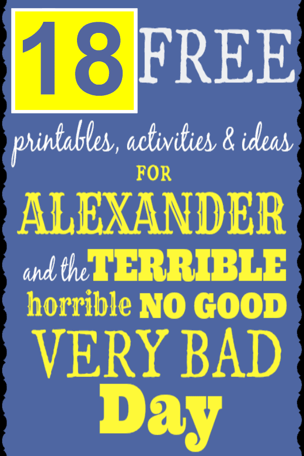 18 Free Alexander And The Terrible Horrible Lesson Plans and Activities
