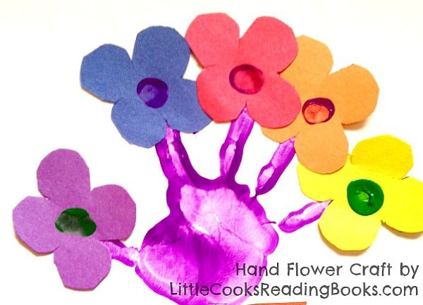 Hand Craft with flowers CRAFT FOR KIDS