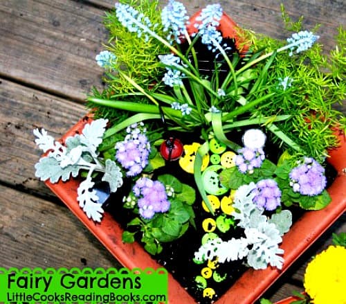 Fairy Container Garden Instructions for Kids fairy garden from above