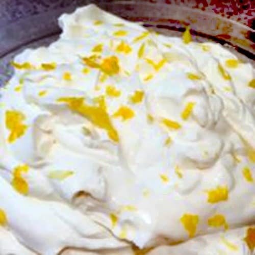 Homemade Whipped Cream Recipe with Lemon Zest