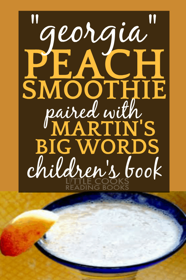NO YOGURT PEACH SMOOTHIE FOR KIDS - Peach Smoothie Recipe peach smoothie in glass garnished with a piece of peach
