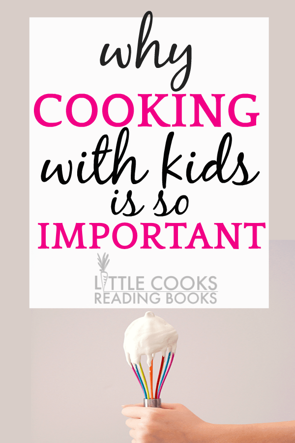 Why Cooking With Kids Is So Important hand holding a whisk with white cream on it