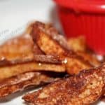 Super Simple Apple Fries Recipe baked apple fry on a plate