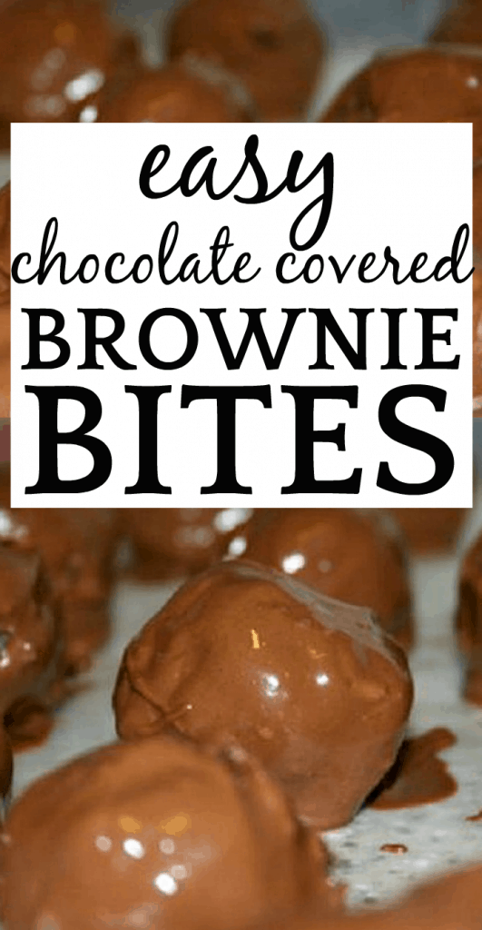 Chocolate Covered Brownie Bites