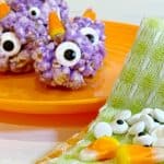 Purple People Eater Popcorn Balls Recipe with Marshmallows