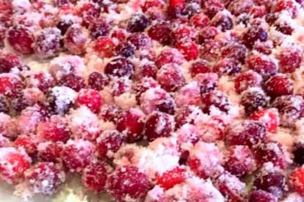 Simple 3-Ingredient Sugared Cranberries