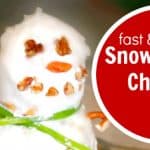 Cheater recipe for snowman cheese ball