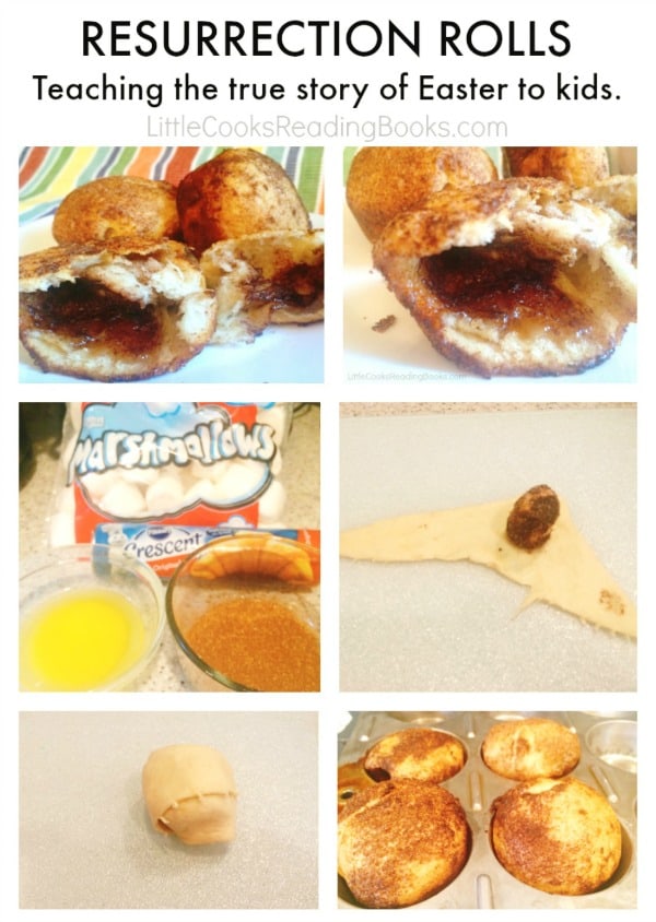 step by step instruction pictures of Easter Resurrection Rolls Recipe with Scripture Lesson