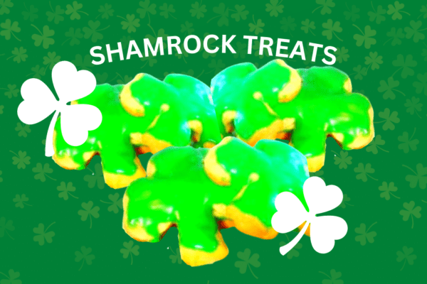 Shamrock Shaped Treats For St Patricks Day Desserts For Kids (fun shamrock foods and easy St Patricks Day treats)
