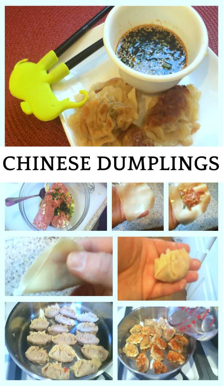 step-by-step pictorial of how to make chinese dumplings or potstickers