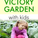 Victory Garden for Kids young girl in garden with basket of vegetables