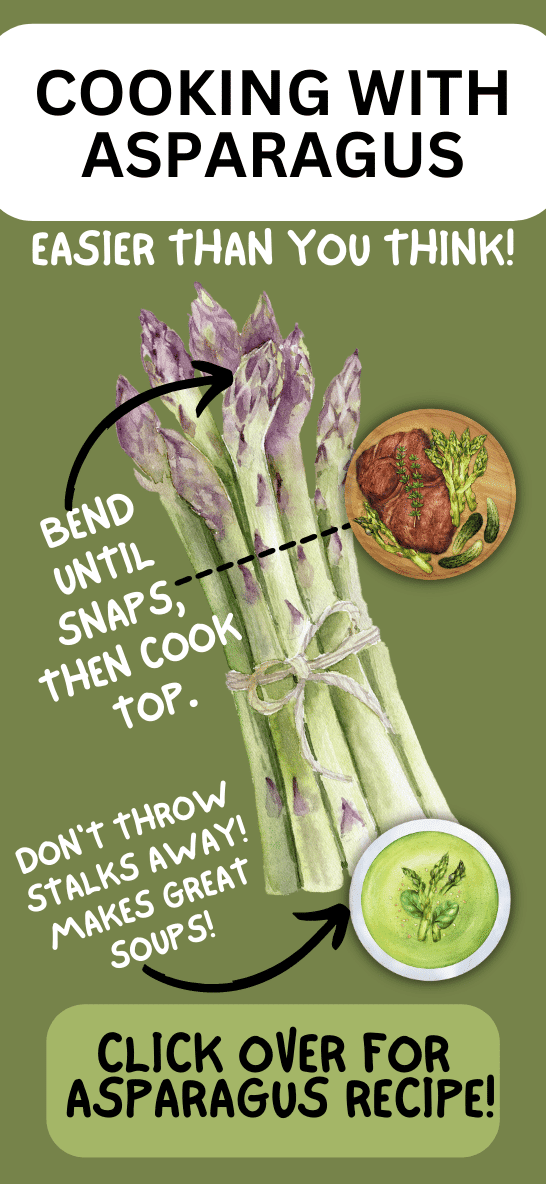 Preparing Asparagus For Cooking (INFOGRAPHIC ABOUT ASPARAGUS) to go with aparagus salad