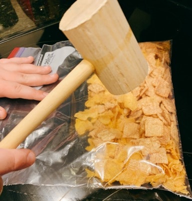 fried ice cream crushed corn flakes
