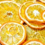 How To Dry Oranges Slices (How to make easy dried orange slices) close up of dried oranges slices