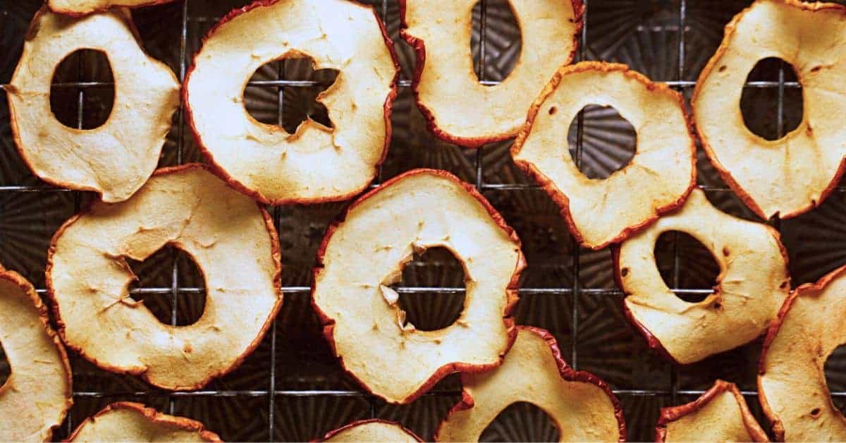 HOW TO DRY APPLE SLICES FOR DECORATING OR EATING (how to make dry apples) - dried apples from oven on a cooling rack