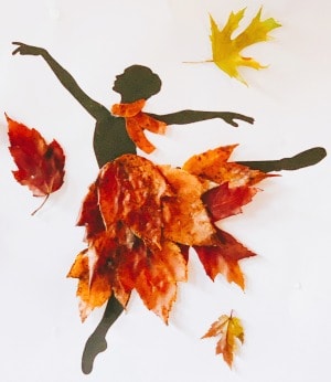 dry leaf art for kids