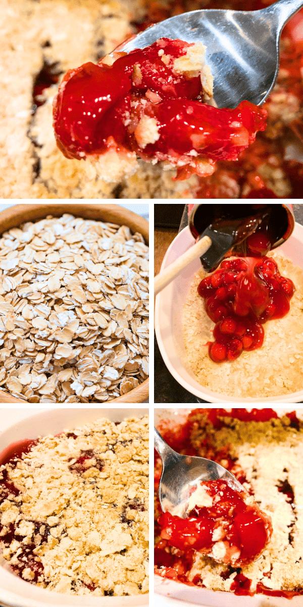 Quick And Easy Cherry Crumble Recipe With Canned Cherries step by step pictures