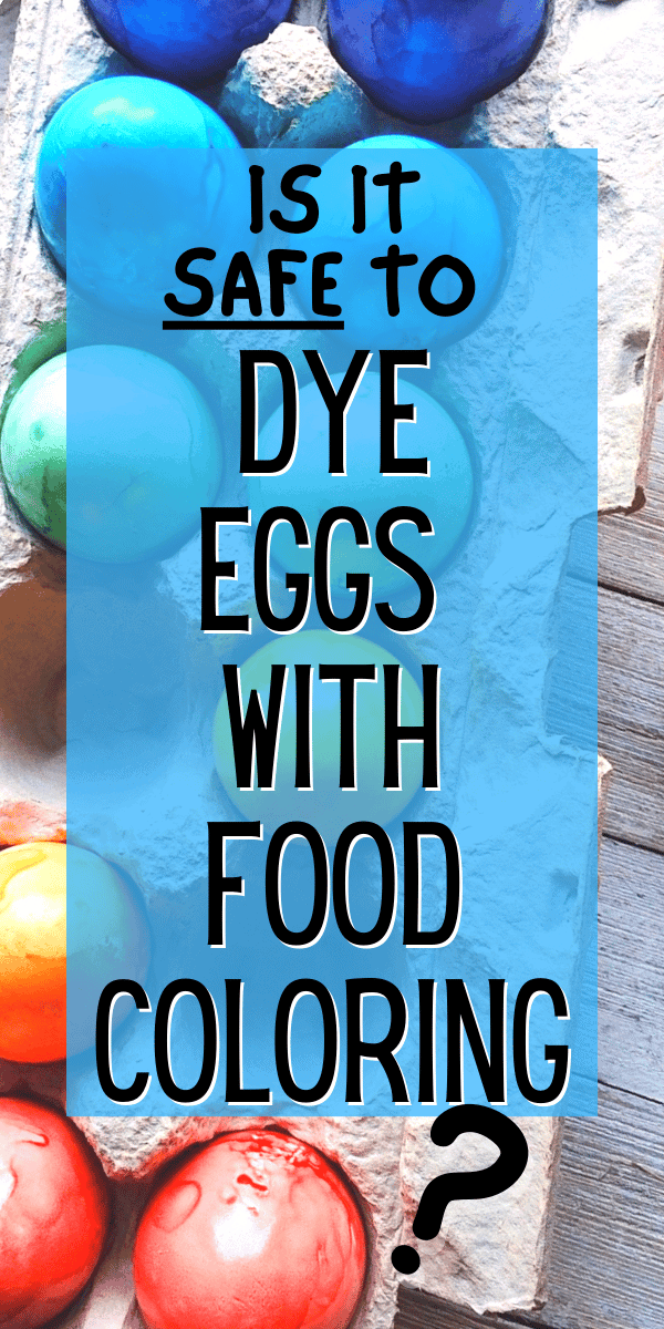 Can you dye eggs with food coloring? (how to dye eggs with regular food coloring) TEXT OVER food colored Easter eggs in an egg carton sitting on a table