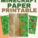 Minecraft Paper Printables pages spread out
