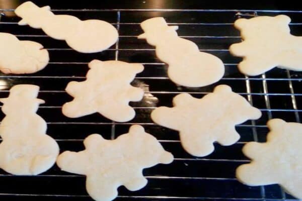 sugar cookie recipe to decorate cutout cookies on a wire cooling backing rack