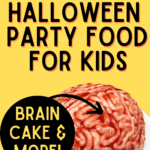 Gross Halloween party food ideas with brain cake