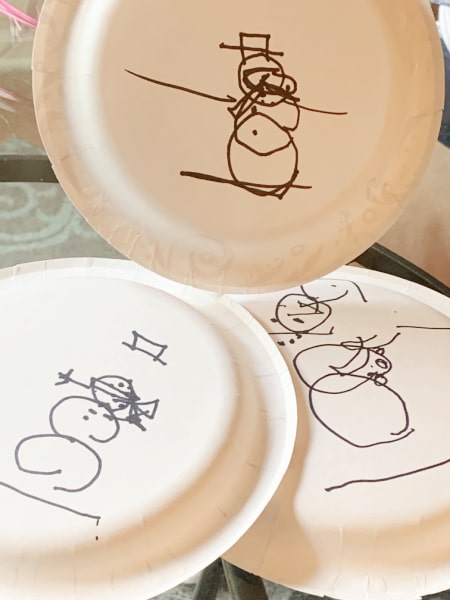 Snowman Paper Plate Game Instructions (Free Printable)