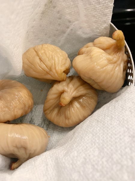 can dried figs be rehydrated dry figs draining on a paper towel
