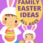 Family Easter Activities Easter Ideas for Kids Easter for Toddlers cartoon kids dressed in Easter bunny costumes