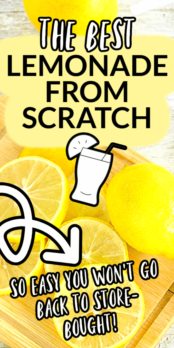 Juicy lemons for DIY home made delicious lemonade (how to make homemade lemonade from lemon juice) TEXT OVER FRESH LEMONS SLICES ON CUTTING BOARD