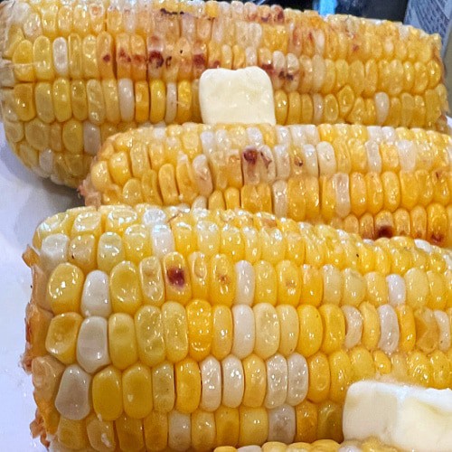 Air Fryer Corn On Cob Recipe fried corn with butter
