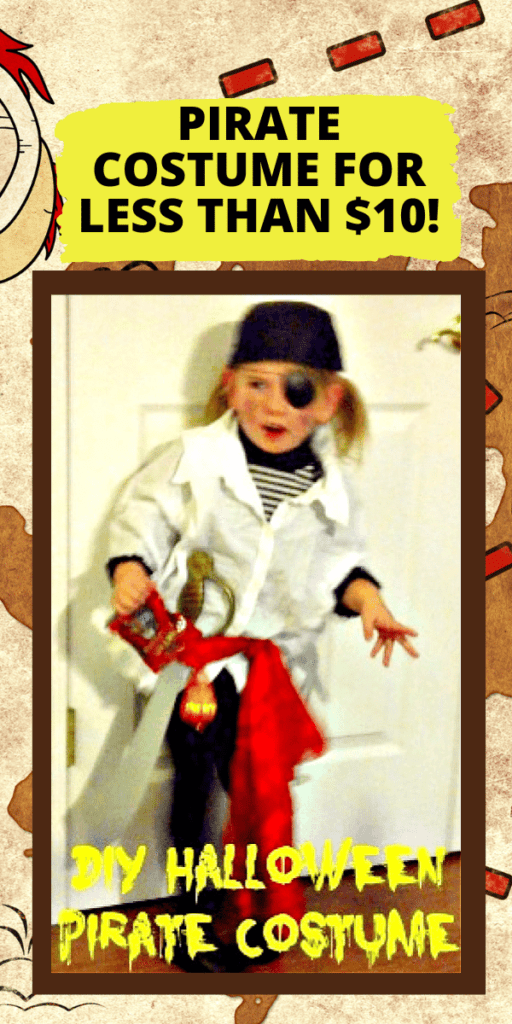 DIY Easy Pirate Costume for 7 (No Sew Pirate Costumes for Pretend Play