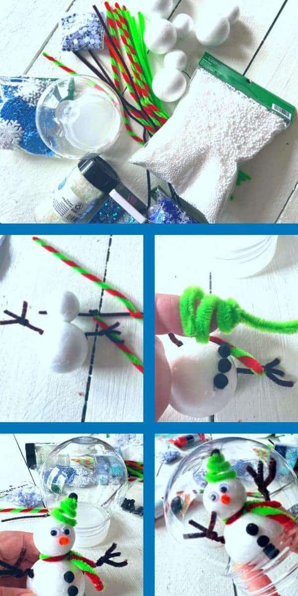How to craft a snowman DIY step by step (pet snowman in a jar craft)