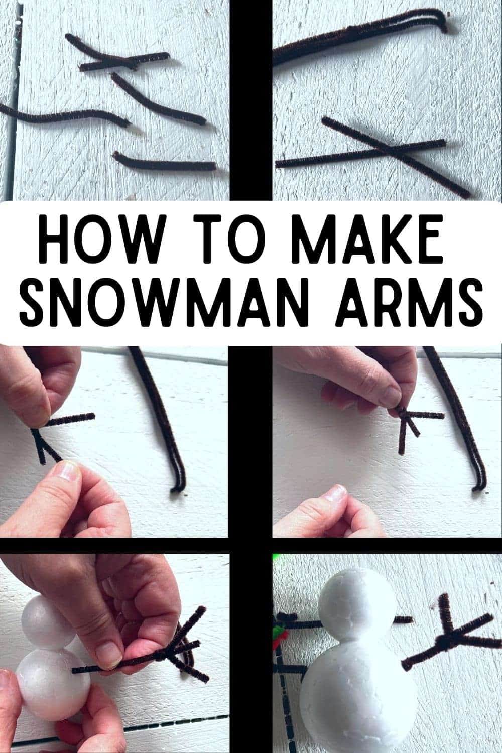 How to make snowmen crafts arms