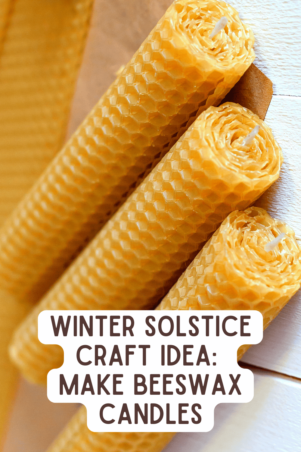 Winter Solstice Craft Projects Ideas - Homemade Beeswax Candles