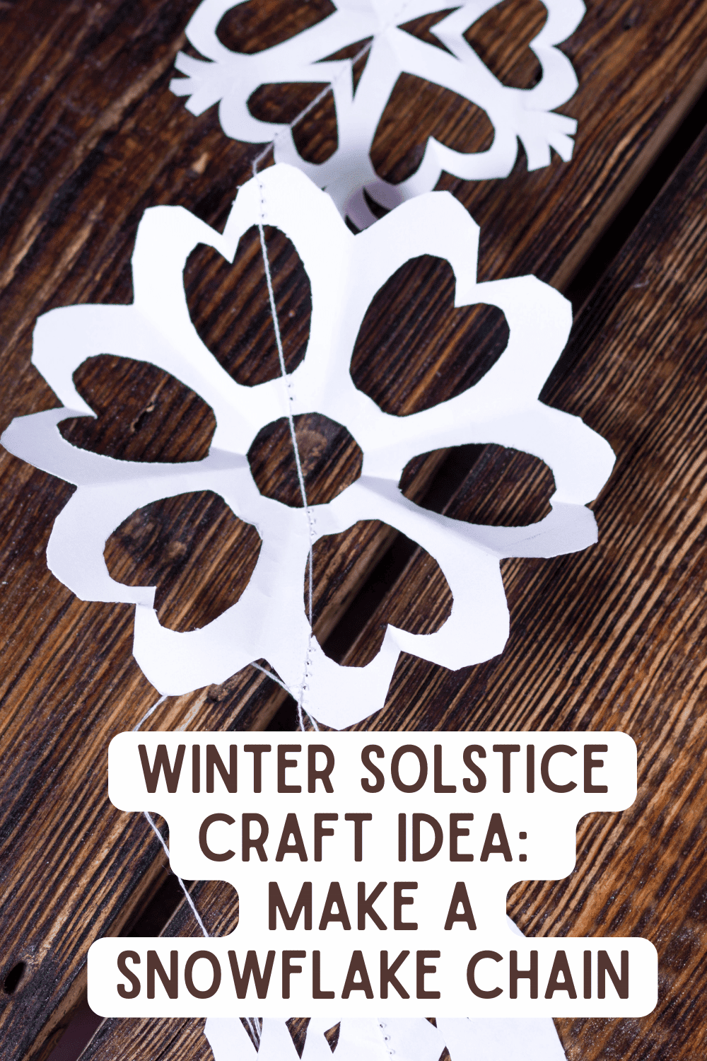 Winter Solstice Craft Projects Ideas - Winter Solstice Paper Snowflake Chain