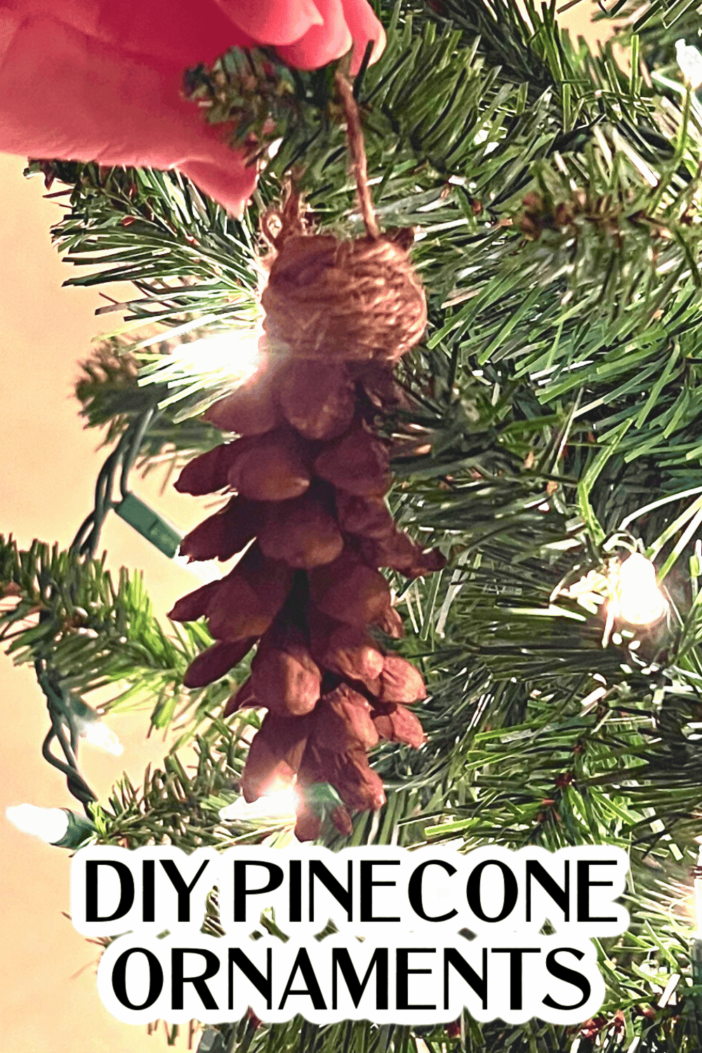 DIY Pinecone Ornaments