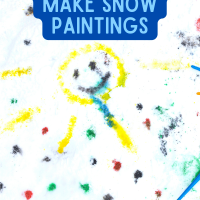 what to make with real snow - make snow paintings text over sun smiley face painted in snow
