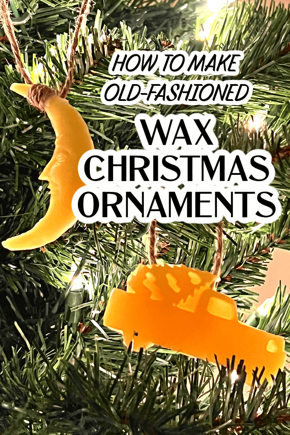 Beeswax pouring ornaments Christmas tree decorations