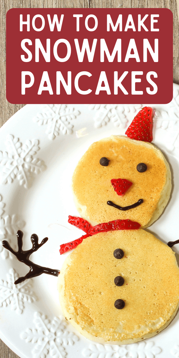 Christmas Morning Breakfast Pancakes Snowman Pancake for a fun Christmas breakfast party