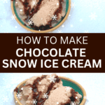 Homemade Chocolate Snow Cream