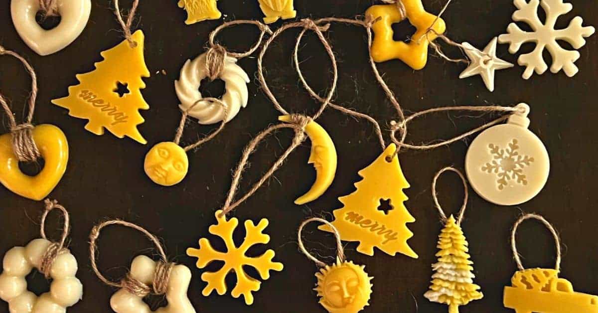 How To Make Beeswax Ornaments (DIY Christmas decor ideas)