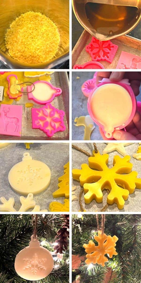 How to make beautiful beeswax ornaments tutorial step by step pictures of the bee wax ornaments process (beeswax candle tree ornaments / Christmas homemade ornaments)