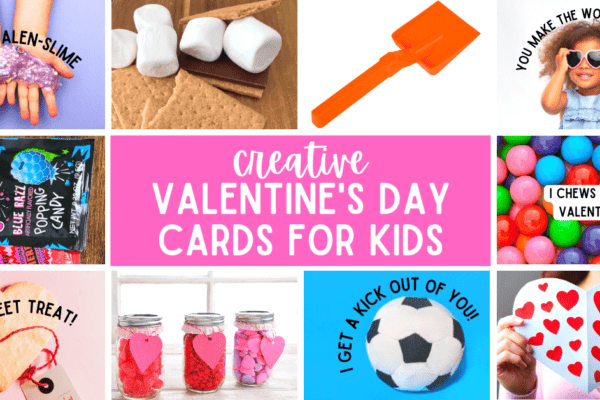 Kids Ideas for DIY Valentine Cards (how to make Valentine cards and gifts homemade) different Valentines card images with text overlay
