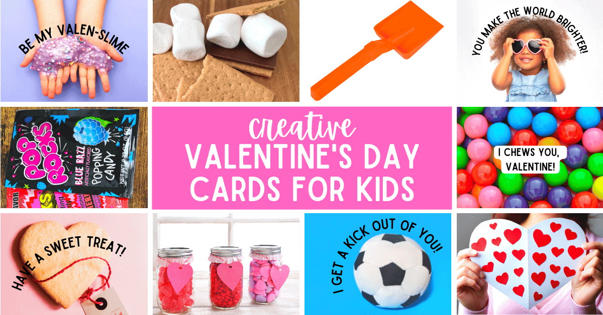 Kids Ideas for DIY Valentine Cards (how to make Valentine cards and gifts homemade) different Valentines card images with text overlay
