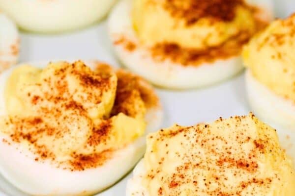 Best Deviled Egg Southern Recipe old fashioned devil eggs on a plate