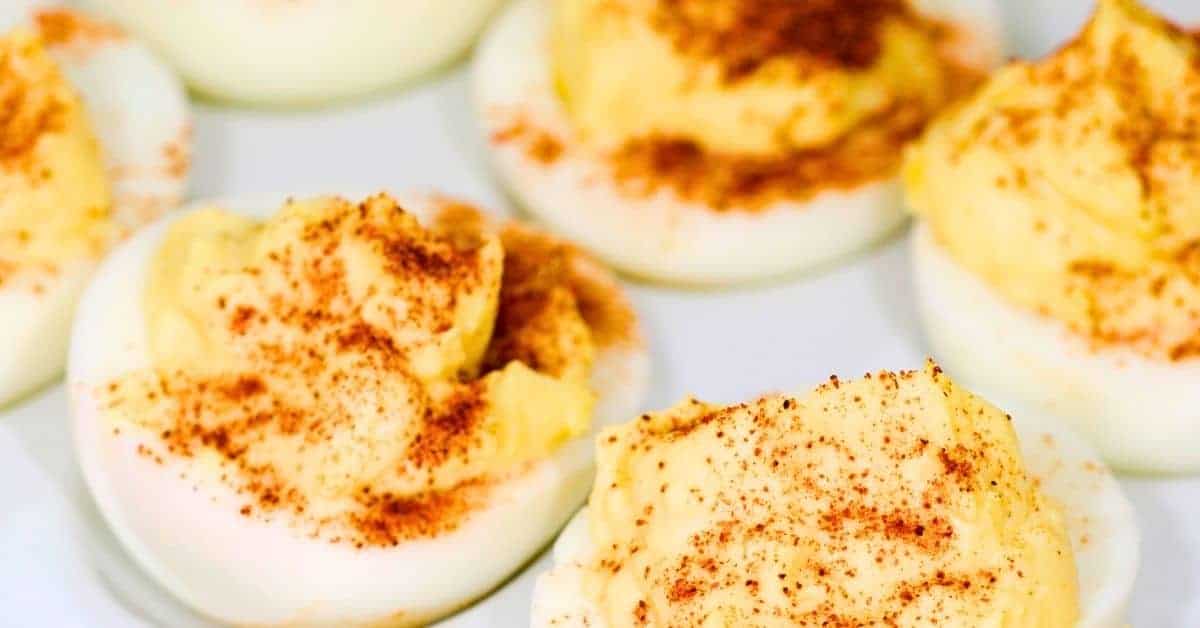 Best Deviled Egg Southern Recipe old fashioned devil eggs on a plate
