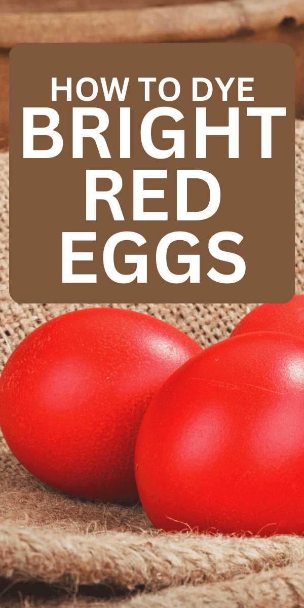 How To Make Red Eggs For Special Occasions Or Easter Holiday (how to make red color eggs 2 different ways) TEXT OVER DYED RED EGGS ON NAPKIN