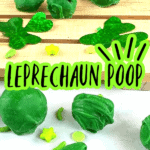 St Patricks Poo Treats spilling out onto a counter with text on the image