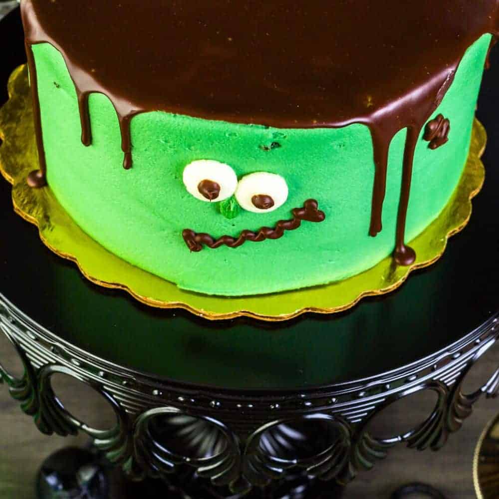 DIY Halloween Frankenstein Cake