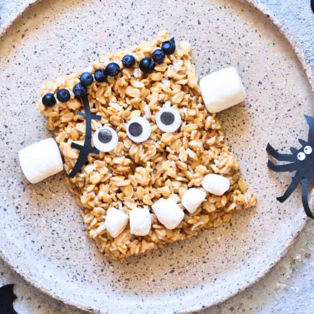 Frankenstein Monster Halloween Granola Bars 